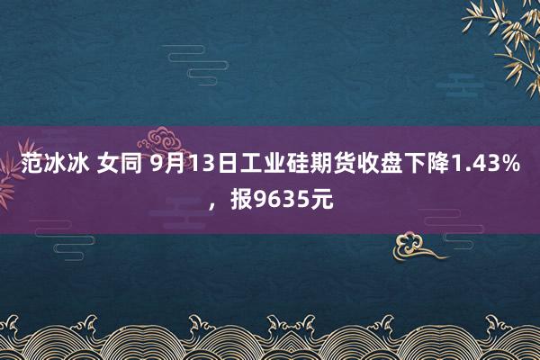 范冰冰 女同 9月13日工业硅期货收盘下降1.43%，报9635元