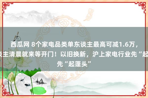 西瓜网 8个家电品类单东谈主最高可减1.6万，有东谈主清晨就来等开门！以旧换新，沪上家电行业先“起蓬头”