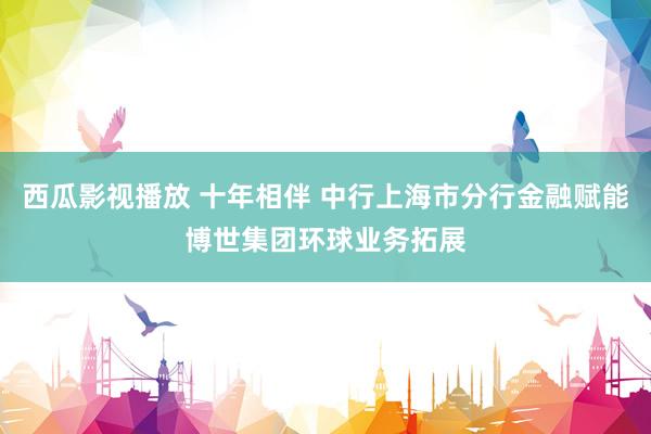 西瓜影视播放 十年相伴 中行上海市分行金融赋能博世集团环球业务拓展