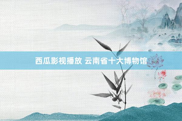 西瓜影视播放 云南省十大博物馆