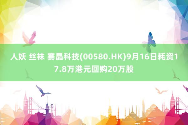 人妖 丝袜 赛晶科技(00580.HK)9月16日耗资17.8万港元回购20万股