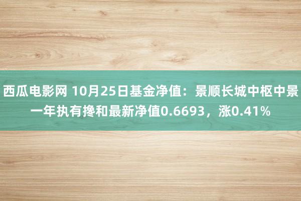 西瓜电影网 10月25日基金净值：景顺长城中枢中景一年执有搀和最新净值0.6693，涨0.41%