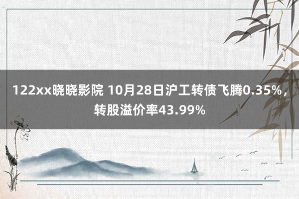 122xx晓晓影院 10月28日沪工转债飞腾0.35%，转股溢价率43.99%