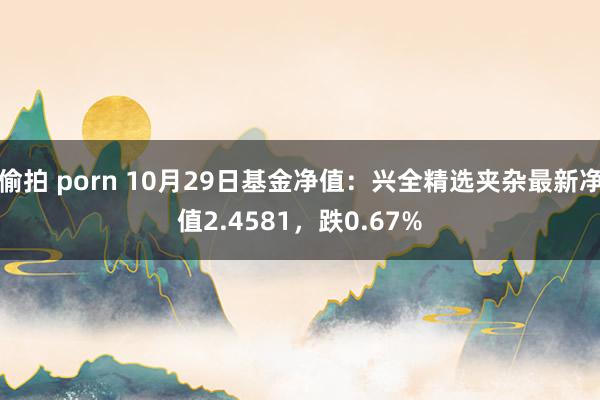 偷拍 porn 10月29日基金净值：兴全精选夹杂最新净值2.4581，跌0.67%