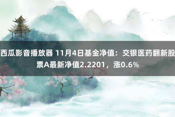 西瓜影音播放器 11月4日基金净值：交银医药翻新股票A最新净值2.2201，涨0.6%