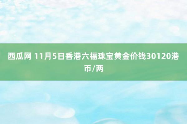 西瓜网 11月5日香港六福珠宝黄金价钱30120港币/两