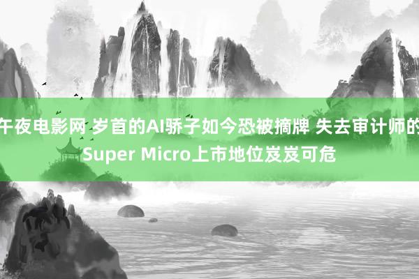 午夜电影网 岁首的AI骄子如今恐被摘牌 失去审计师的Super Micro上市地位岌岌可危